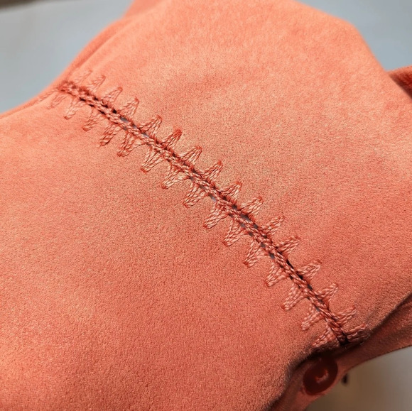 Vintage Proportion Petite Conrad C Woman Size 8 Burnt Orange Button Down Top - Picture 8 of 8